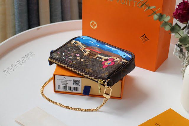 lv錢包 M68489 吉祥物Vivienne Mini Pochette Accessories小手袋 lv鏈條小錢包  lvqb1768